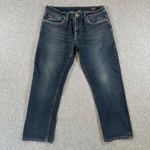 Buffalo David Bitton Six-X Slim Straight Stretch Jeans Mens 32x32 Dark Wash Blue